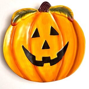 Halloween Pumpkin Ceramic Plate